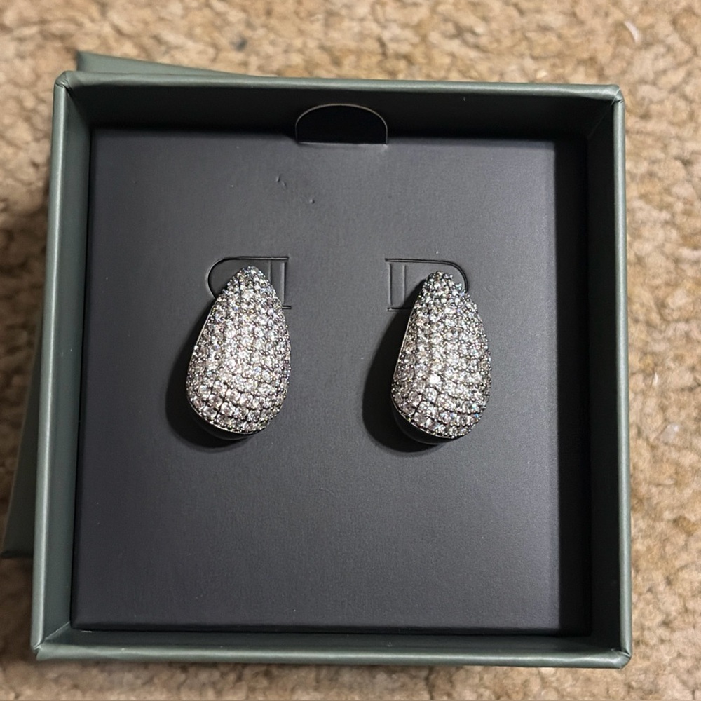NWT Jewels by Sunaina Silver Teardrop Earrings